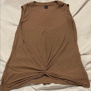 SHEIN Women's Twist Front Tank Top - Brown